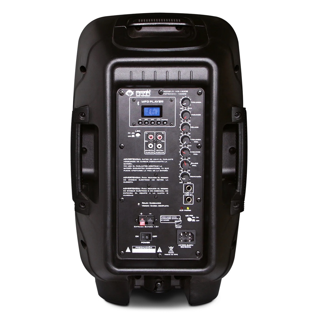 PARLANTE PORTABLE MOONKI MS-1600B ARUBA 80W RMS
