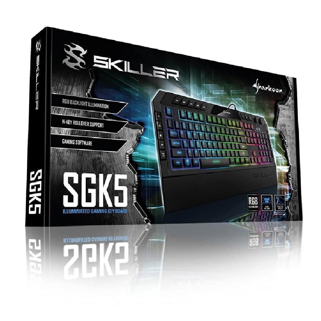 TECLADO SHARKOON SKILLER MECH SGK5 MEMBRANA ARGB INGLES