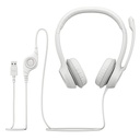 HEADSET LOGITECH H390 1*USB-A C/VOLUMEN BLANCO