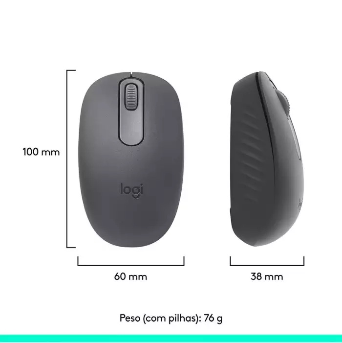 MOUSE LOGITECH M196 BLUETOOTH 3 BOTONES 1000DPI NEGRO