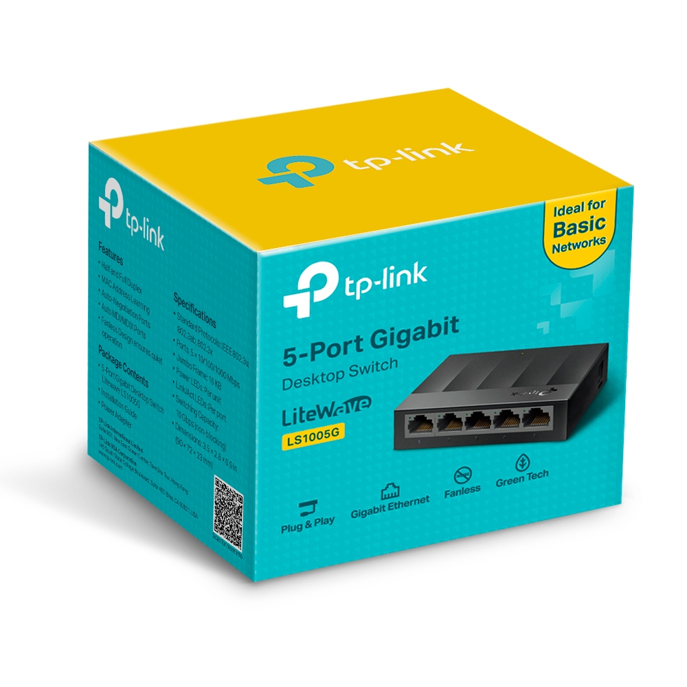 SWITCH TP-LINK LS1005G 5 PUERTOS GIGABIT
