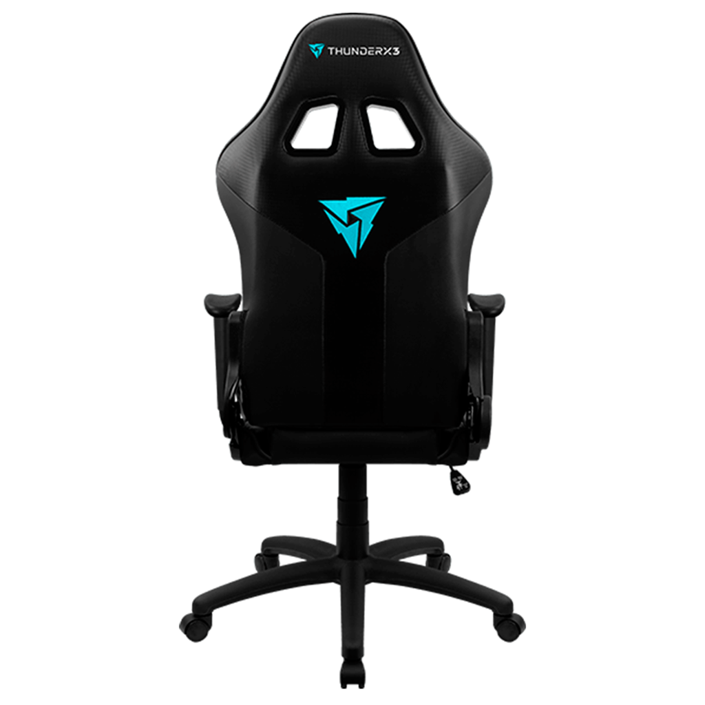 SILLA GAMER THUNDERX3 EC3 CUERO SINT CABECERA-SOP LUMBAR-BRAZO AJUSTABLE 4D NEGRA