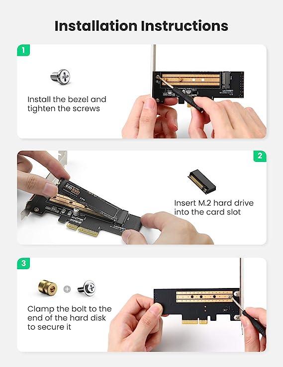 TARJETA UGREEN CM302 PCI-E 4X 8X 16X A M.2 NVME PCI-E 3.0 32GB/S