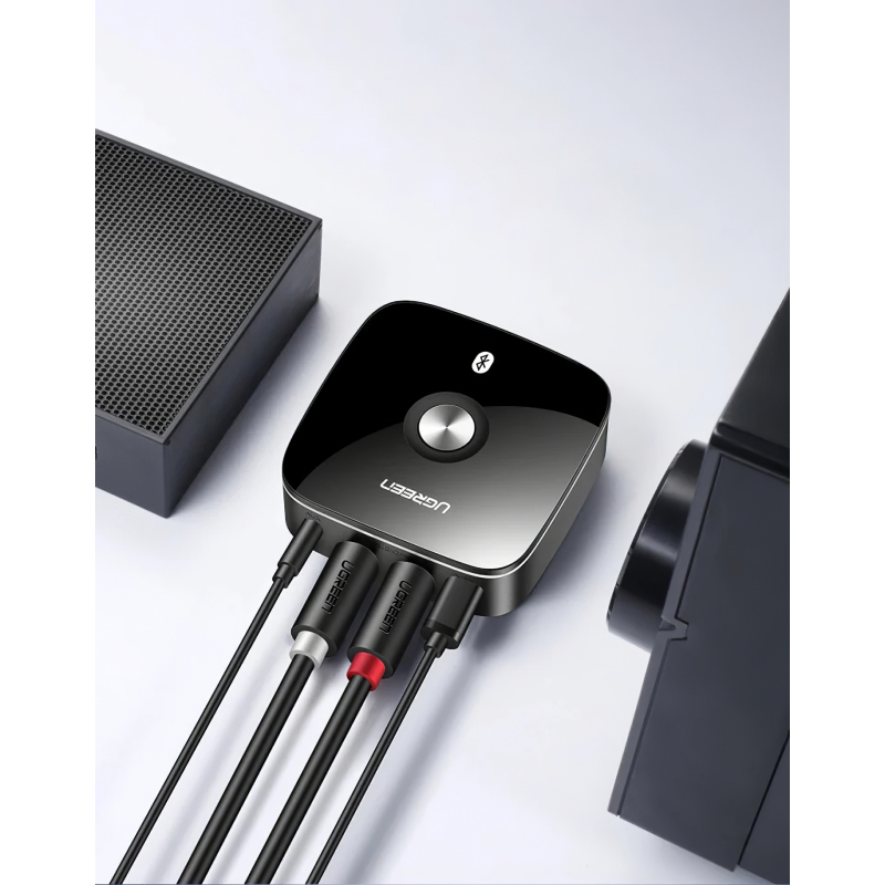 ADAPTADOR RECEPTOR BLUETOOTH UGREEN CM123 2*RCA 1*3.5MM 10M