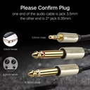 CABLE AUDIO UGREEN 10615 1*3.5MM A 2*1/4MM M/M 2M