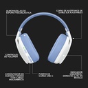 HEADSET LOGITECH G435 LIGHTSPEED INALAMBRICO BT BLANCO-LILA