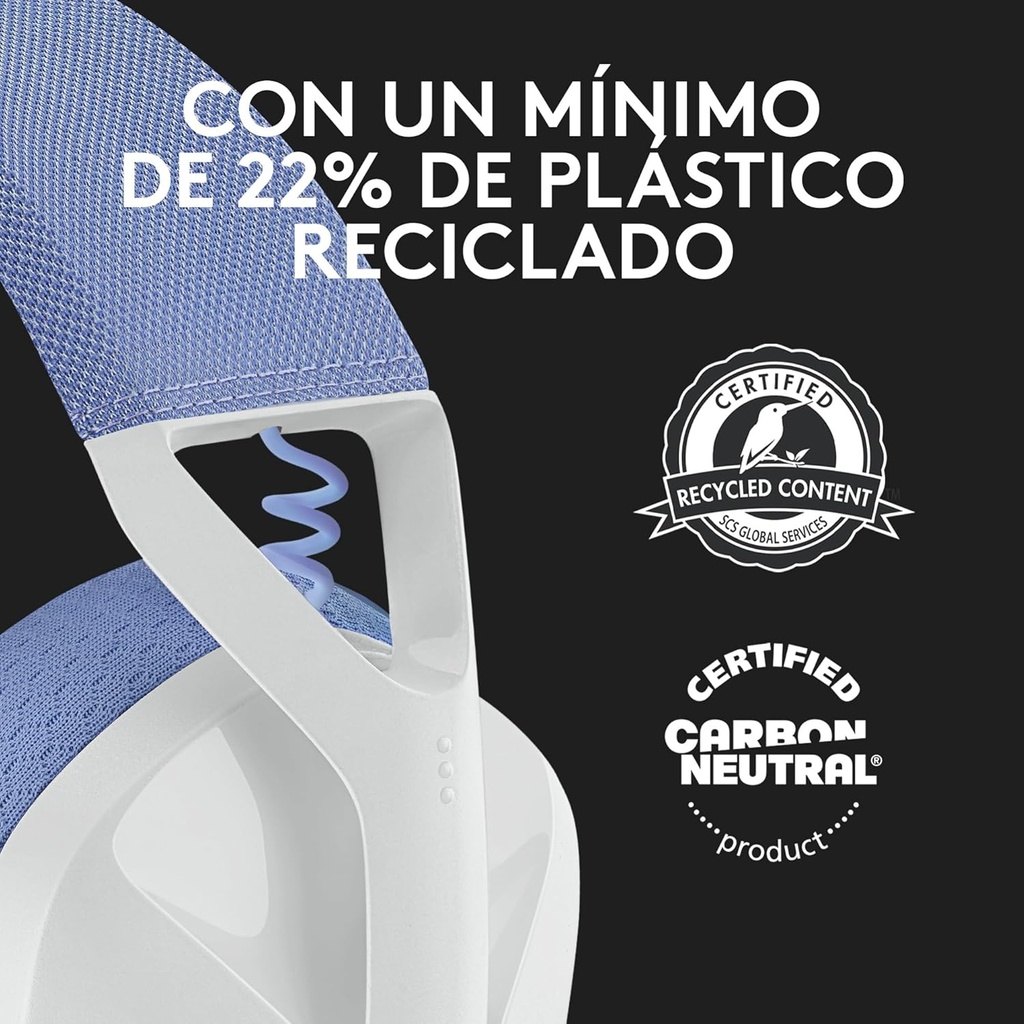 HEADSET LOGITECH G435 LIGHTSPEED INALAMBRICO BT BLANCO-LILA