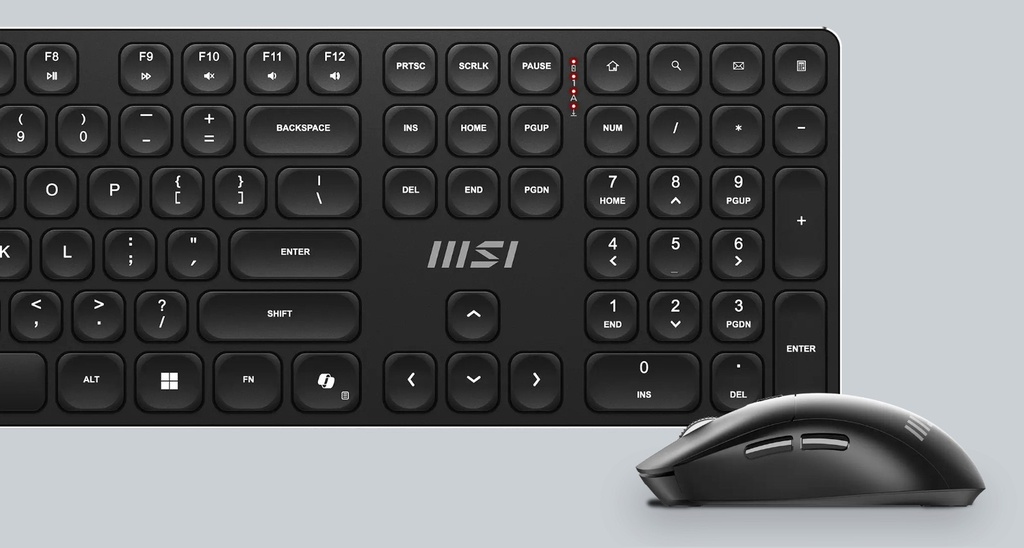 MOUSE+TECLADO MSI FORGE K210 INALAMBRICO RECARGABLE 1*USB-C ESPAÑOL NEGRO