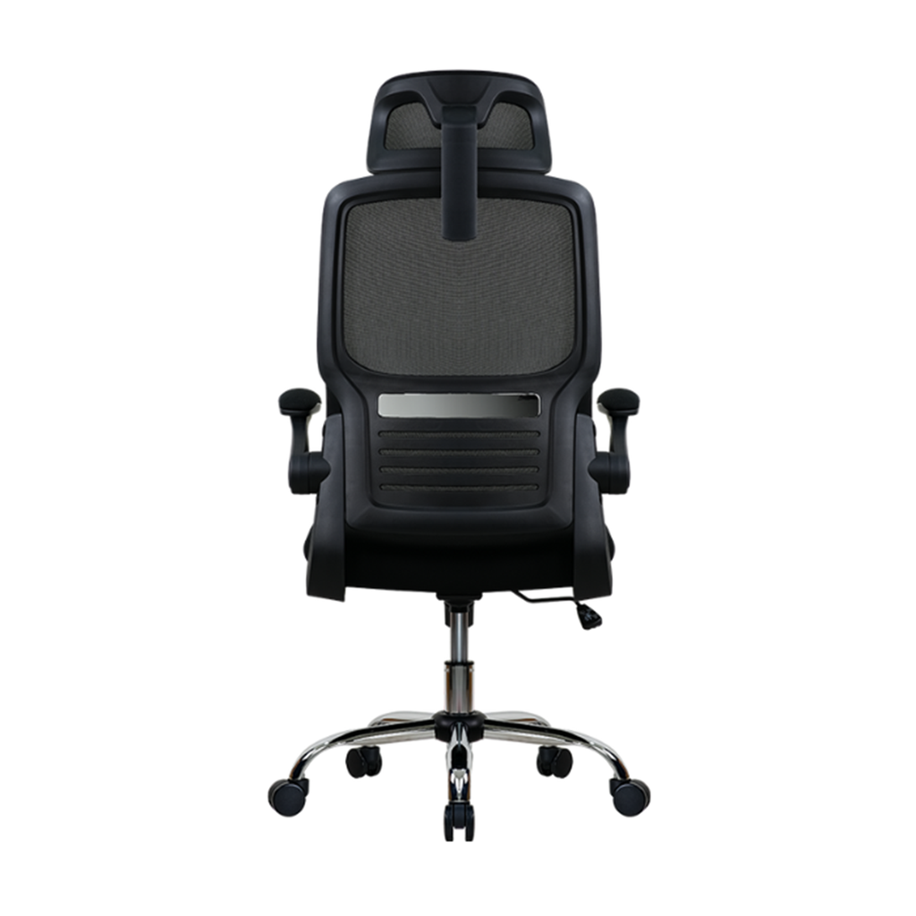 SILLA EJECUTIVA V LINE ERGOLUX 3 LITE MESH MALLA C/CABECERA-SOP LUMBAR-BRAZO NEGRA