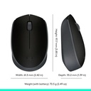 MOUSE LOGITECH M170 INALAMBRICO 3 BOTONES 1000DPI NEGRO