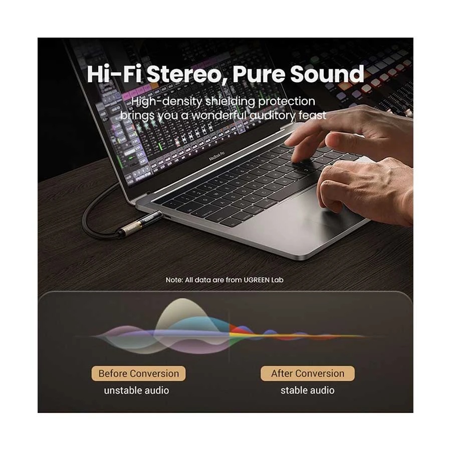 ADAPTADOR UGREEN AV168 1*1/4  A 1*3.5MM M/H 60711