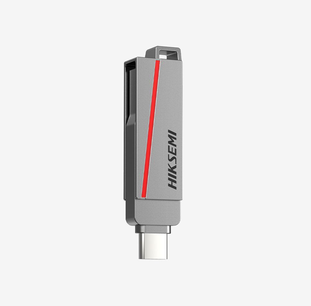 MEMORIA USB HIKSEMI HS-USB-E307C 64GB U3 DUAL USB-A / USB-C 3.2 GRIS