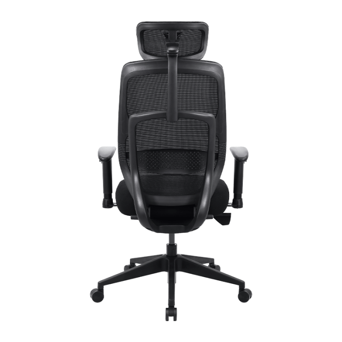 SILLA EJECUTIVA THUNDERX3 YAMA LITE-MESH MALLA CABECERA-SOP LUMBAR-BRAZO AJUSTABLE negra