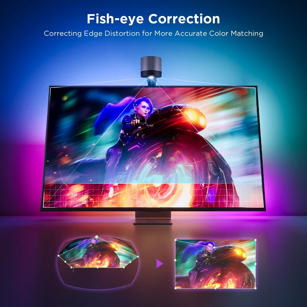 TIRA LUCES LED GOVEE H6098C BACKLIGHT 3S RGBW 4EN1 WIFI 75"-85" TV