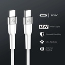 CARGADOR+CABLE ARGOM ARG-AC-0155WT 1*USB-C 1*USB-C 38W CARGA RAPIDA BLANCO