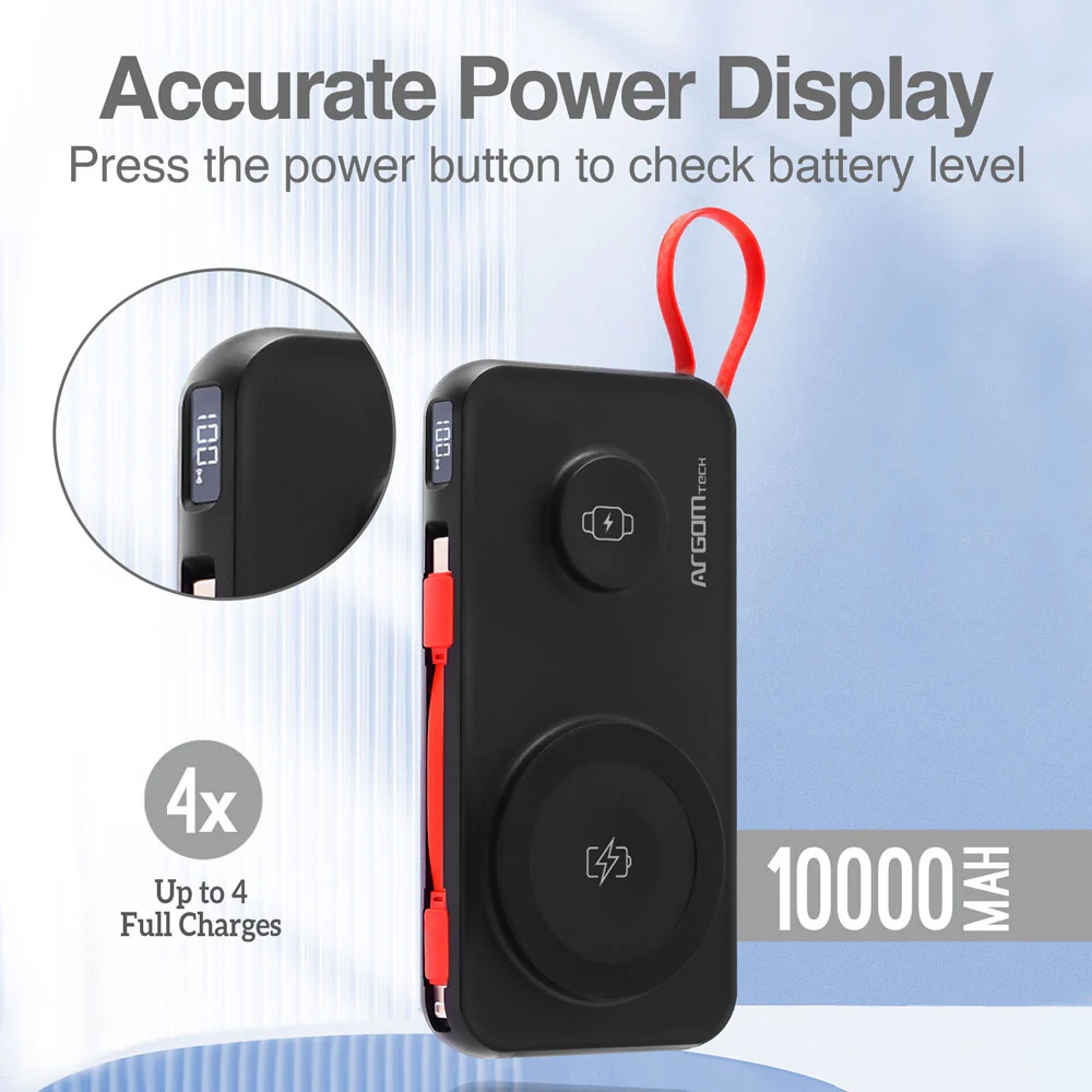 POWERBANK MAGNETIC ARGOM ARG-PB-1164BK ST10 10000MHA 5V 2.1A 2*USB-A 1*USB-C 1*USB-MICRO NEGRO (copia)