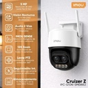 CAMARA IP IMOU CRUISER Z IPC-S7DN-5M0WEZ 3K/5MP IR30M WIFI AUDIO DOMO PTZ INTERPERIE SIRENA 12X ZOOM