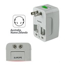 ADAPTADOR CORRIENTE ARGOM ARG-AC-0297WT 110V DE VIAJE MULTIPLE CONECTORES