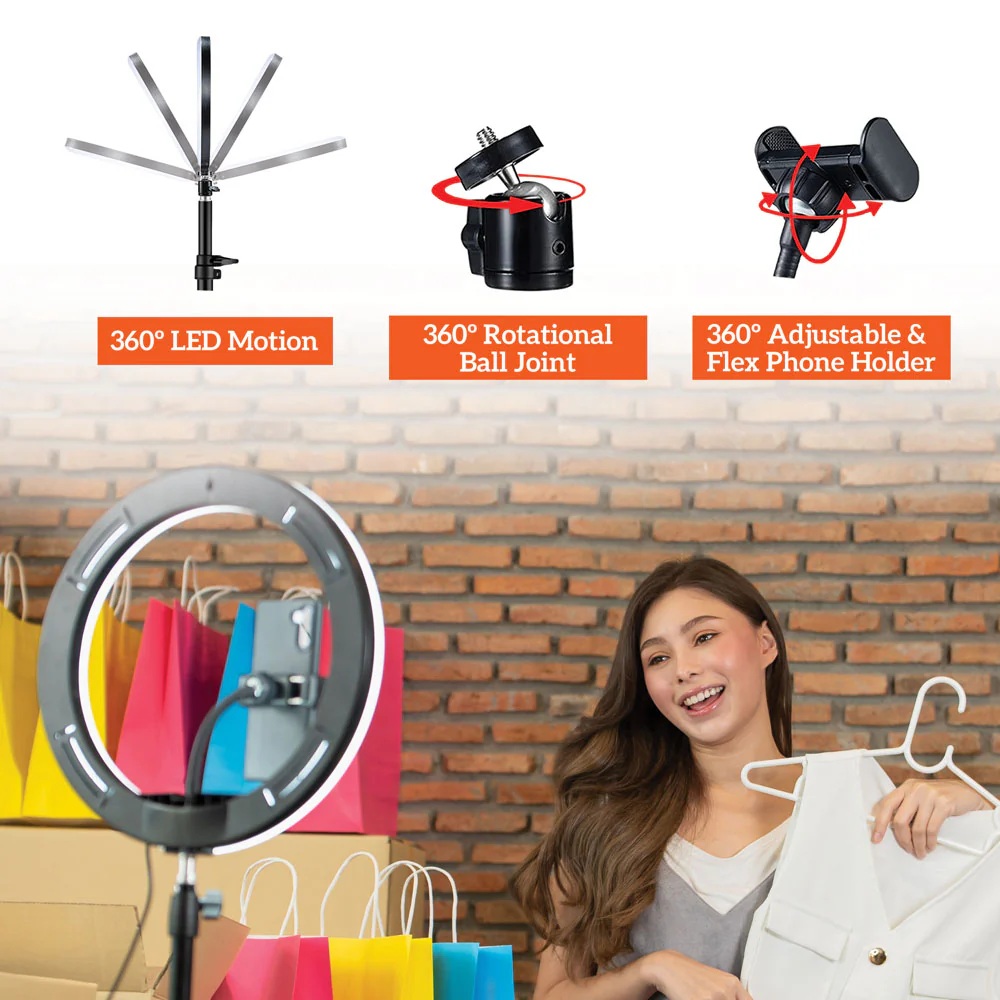 TRIPODE PRO KIT UNNO TEKNO PH1901BK *LUZ*MICROFONO *CONTROL INALAMBRICO