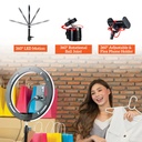 TRIPODE PRO KIT UNNO TEKNO PH1901BK *LUZ*MICROFONO *CONTROL INALAMBRICO