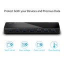 HUB USB TP-LINK UH700 1*USB-A A 4*USB-A 3.0 3*USB-A 1.5A CARGA RAPIDA 1*CABLE USB-A A MICRO-BPLEGABLE NEGRO (copia)