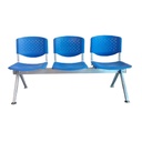 BUTACA DORS DC-3343 3 ASIENTOS TAPIZADOS 1580CM*81CM*58CM NEGRO/AZUL