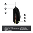MOUSE LOGITECH G203 LIGHTSYNC 8000 DPI 6 BOTONES 1*USB-A