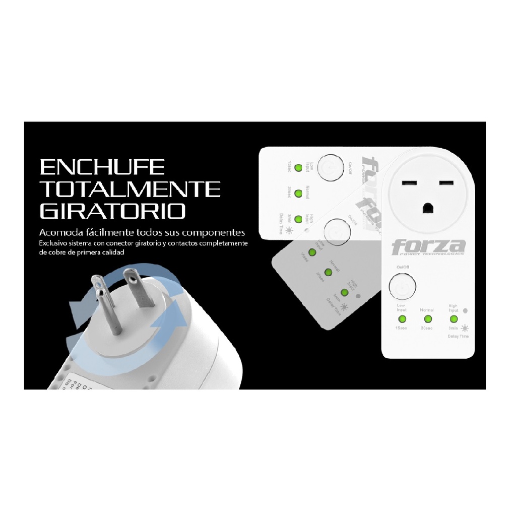 REGULADOR DE VOLTAJE FORZA FVP-3302B 220V 3300 WATTS 1 TOMA