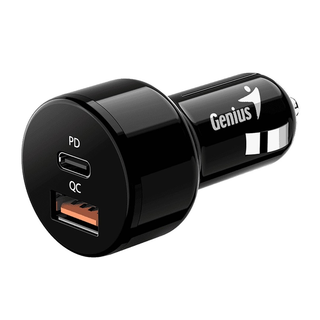 CARGADOR CARRO GENIUS PD-36AC-CAR 1*USB-C 1*USB-A 38W