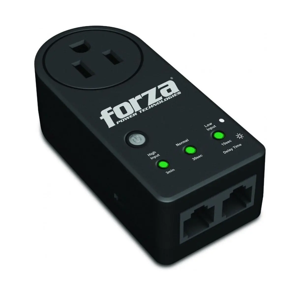 REGULADOR VOLTAJE FORZA FVP-1201N 1800 WATTS 1*TOMA 2*RJ45