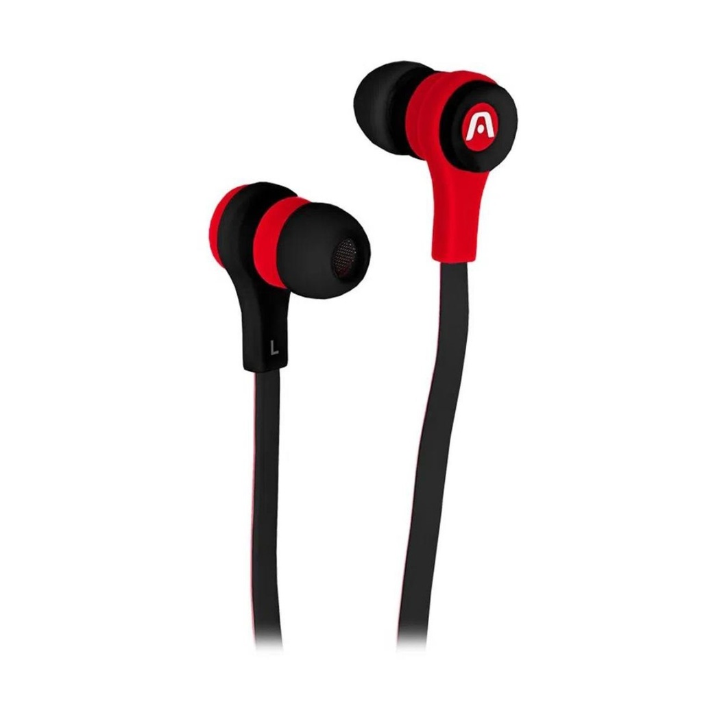 AUDIFONOS ARGOM ARG-HS-0595R ULTIMATE SOUND MIC 1*3.5MM ROJO/NEGRO