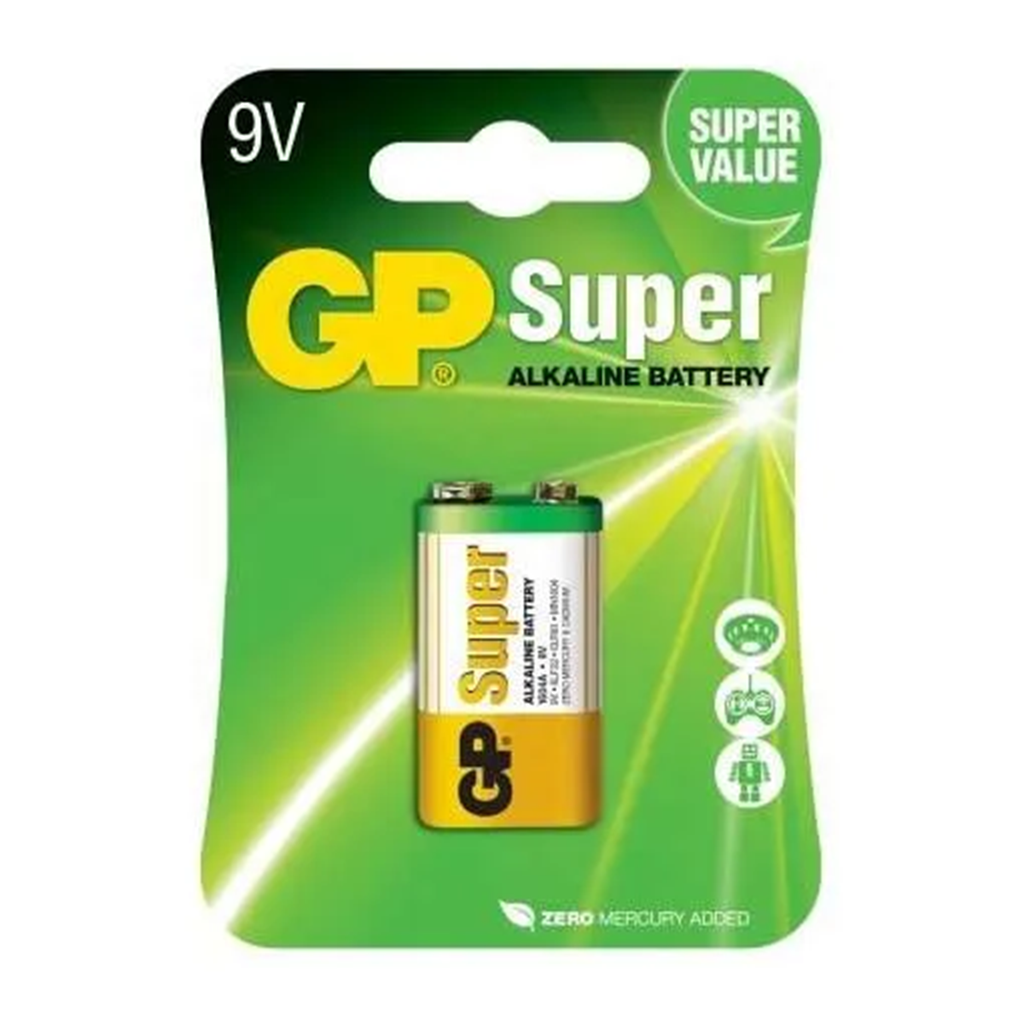 BATERIA CUADRADA GP GP1604A-C1 9V ALCALINA