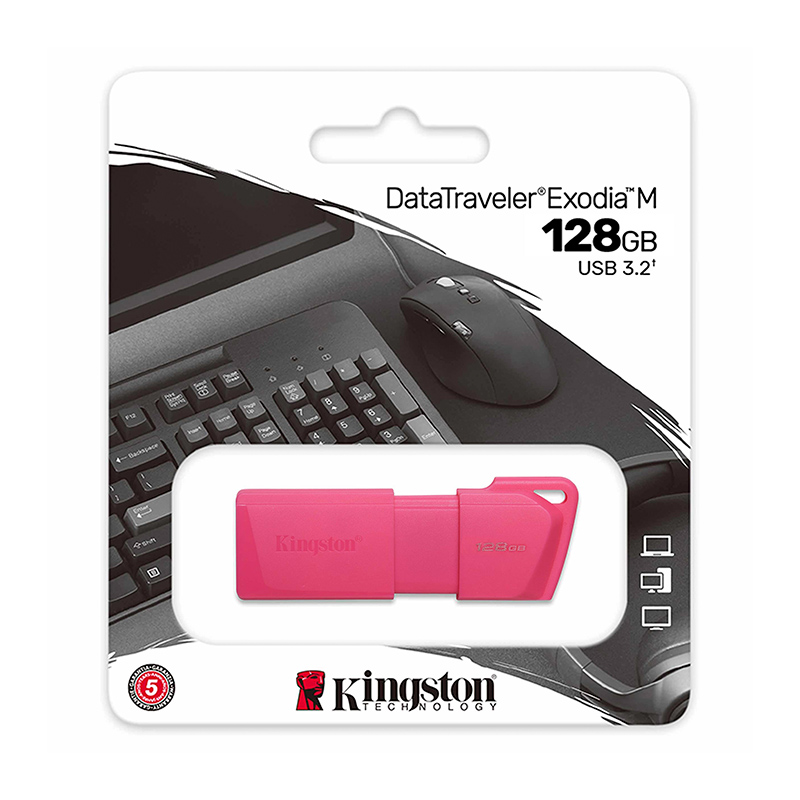MEMORIA USB KINGSTON EXODIA M 128GB USB-A 3.2 ROSA NEON
