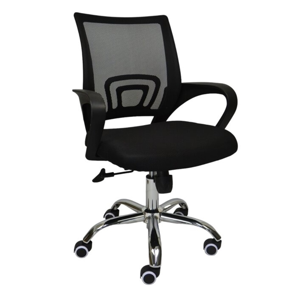 SILLA SECRETARIAL ALVARADO 63-STE-750-NEGRA-MA MALLA C/BRAZO NEGRA