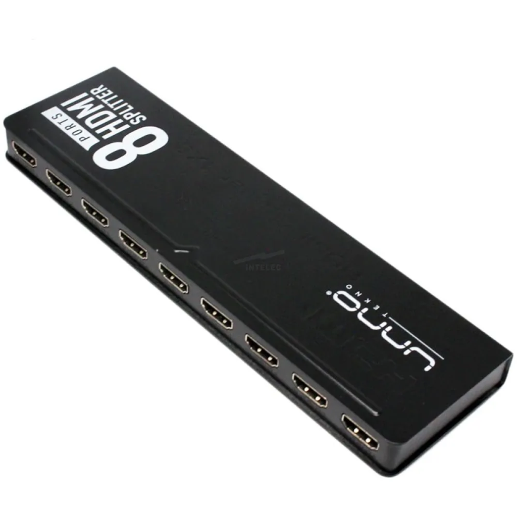 SPLITTER HDMI UNNO HB1206BK 8 PUERTOS 4K
