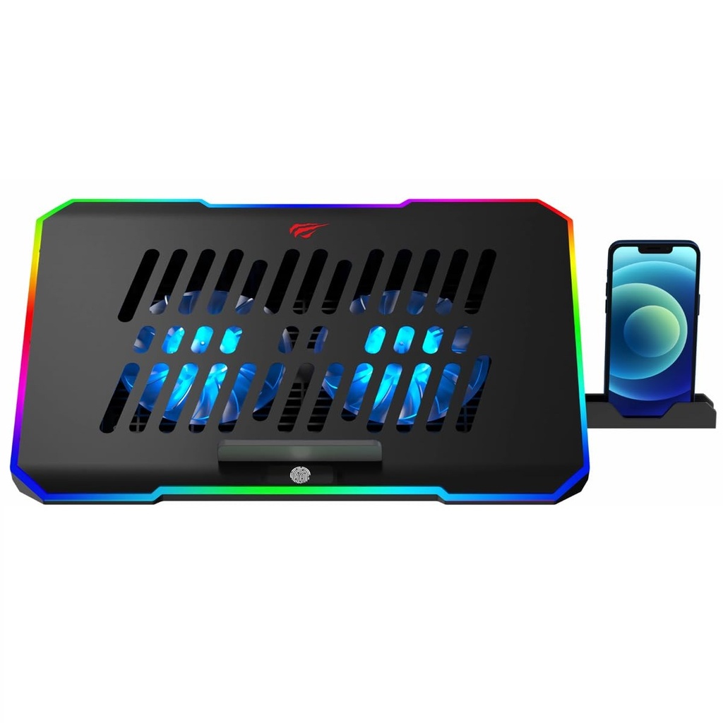 BASE LAPTOP HAVIT F2069 ARGB 1*USB-A 2*ABANICO 6*NIVELES