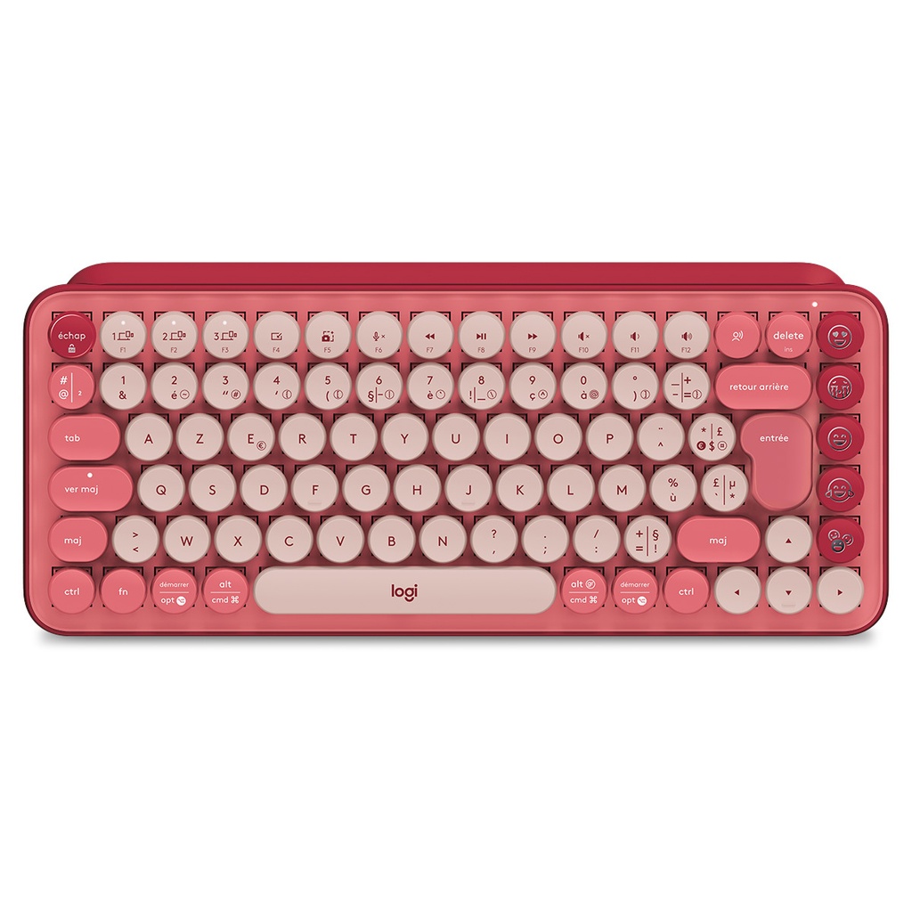 TECLADO LOGITECH POP KEYS BLUETOOTH MECANICO EMOJI ESPAÑOL ORO ROSA