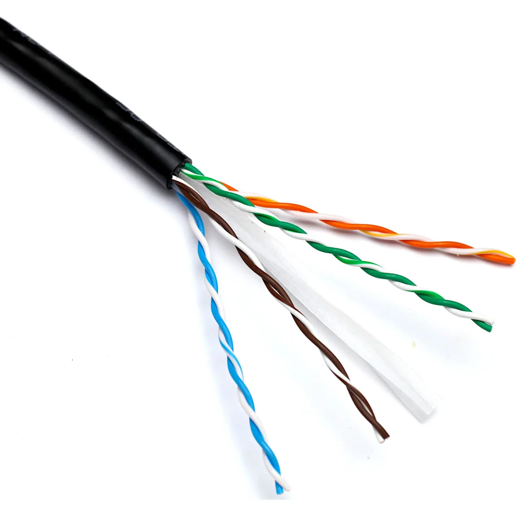 CABLE UTP HIK VISION DS-1LN6OUSPE CAT6 100% COBRE INTERPERIE NEGRO METRO
