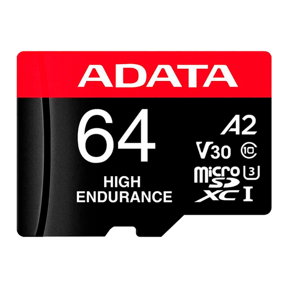 MEMORIA MICROSD ADATA 64GB HIGH ENDURANCE V30 A2 100-85MB/S