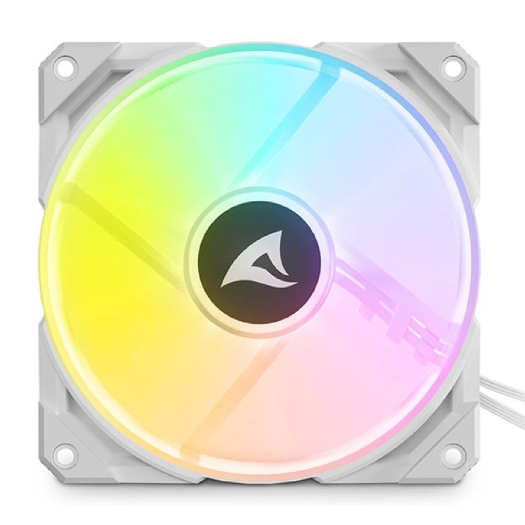 ABANICO PARA CASE SHARKOON REBEL F50 120MM PWM RGB BLANCO