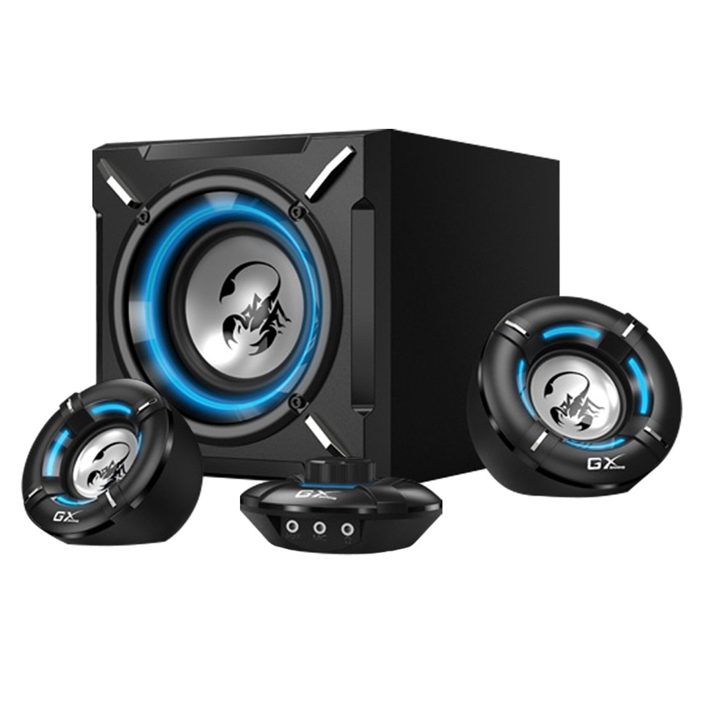 PARLANTE GENIUS GX SW-G2.1 1000 2.1 26W RMS 1*3.5MM