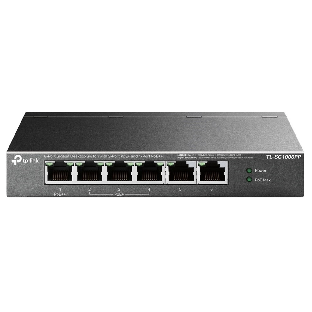 SWITCH TP-LINK TL-SF1006P 6P 10-100MB/S 4*LAN POE+ 67W 250M
