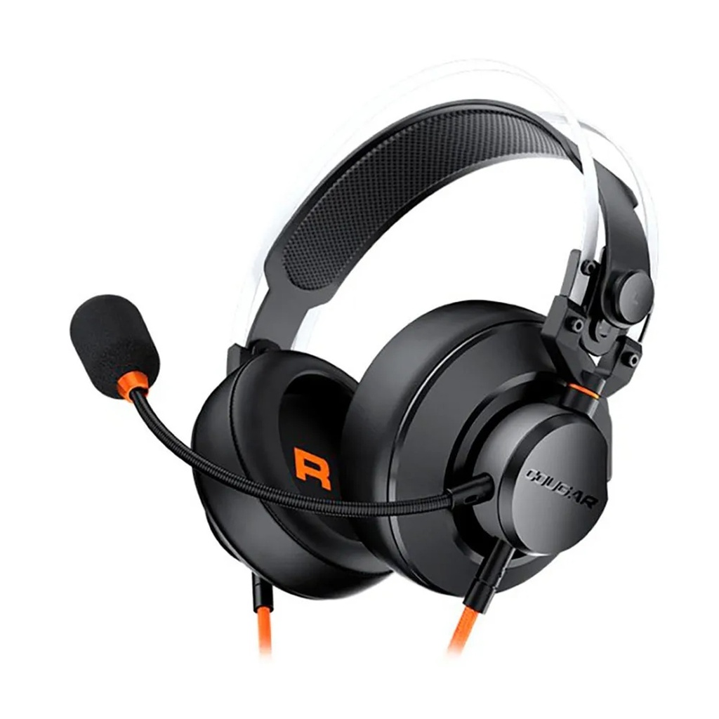 HEADSET COUGAR VM410 TOURNAMENT DRIVER 53MM 7.1 C/VOLUMEN 1*3.5MM NEGRO