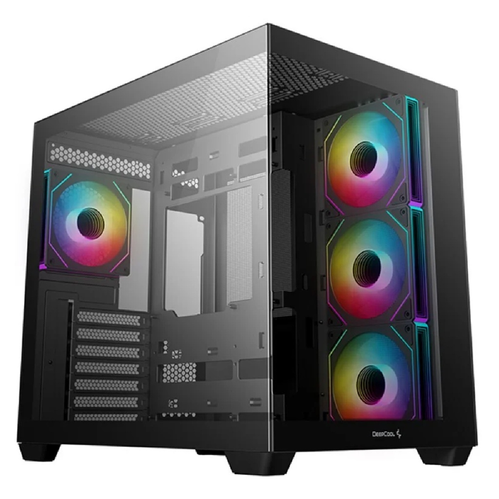 CASE DEEPCOOL CG530 4F MEDIATORRE TEMPERADO FRONTAL/LATERAL 4*120MM RGB NEGRO