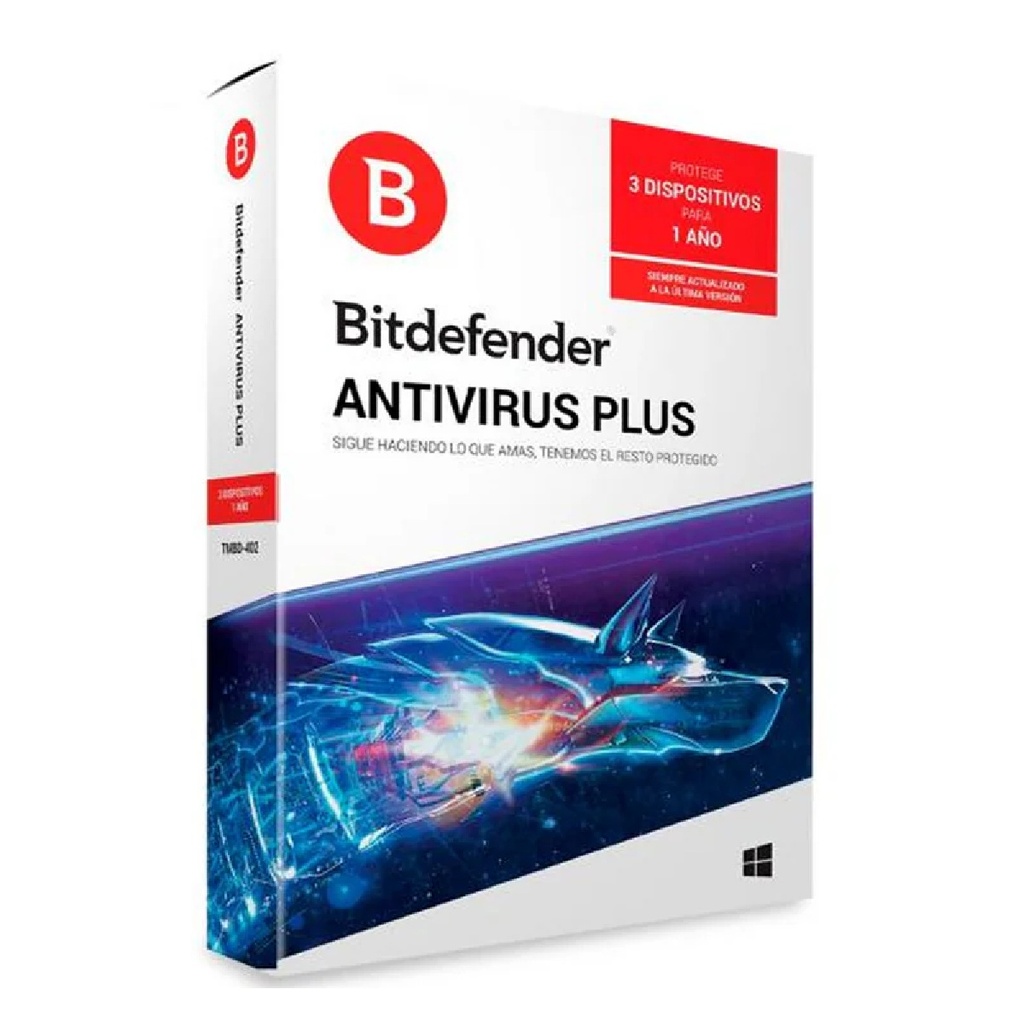 LICENCIA ANTIVIRUS BITDEFENDER ANTIVIRUS PLUS 3*PC + 2*MOVIL 12*MESES DESCARGA DIGITAL