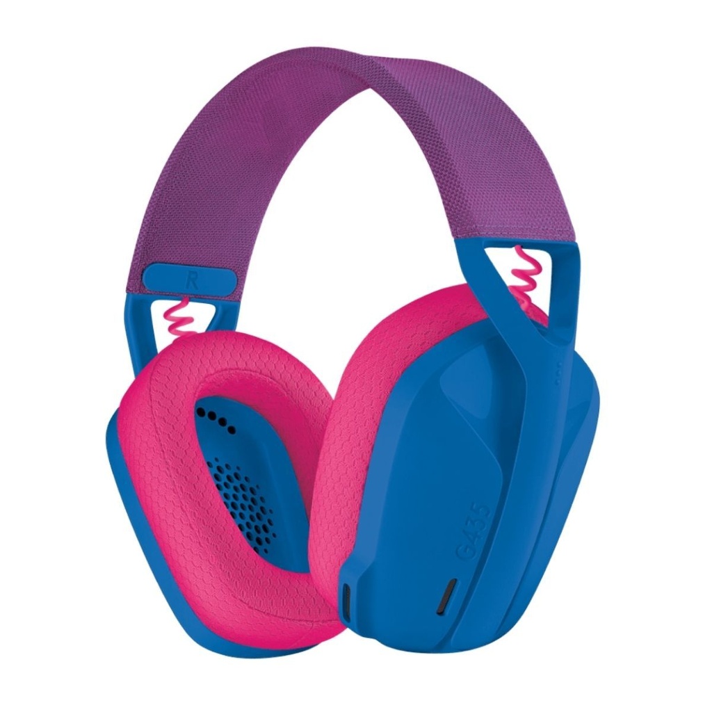 HEADSET LOGITECH G435 LIGHTSPEED INALAMBRICO BT AZUL-FUCSIA