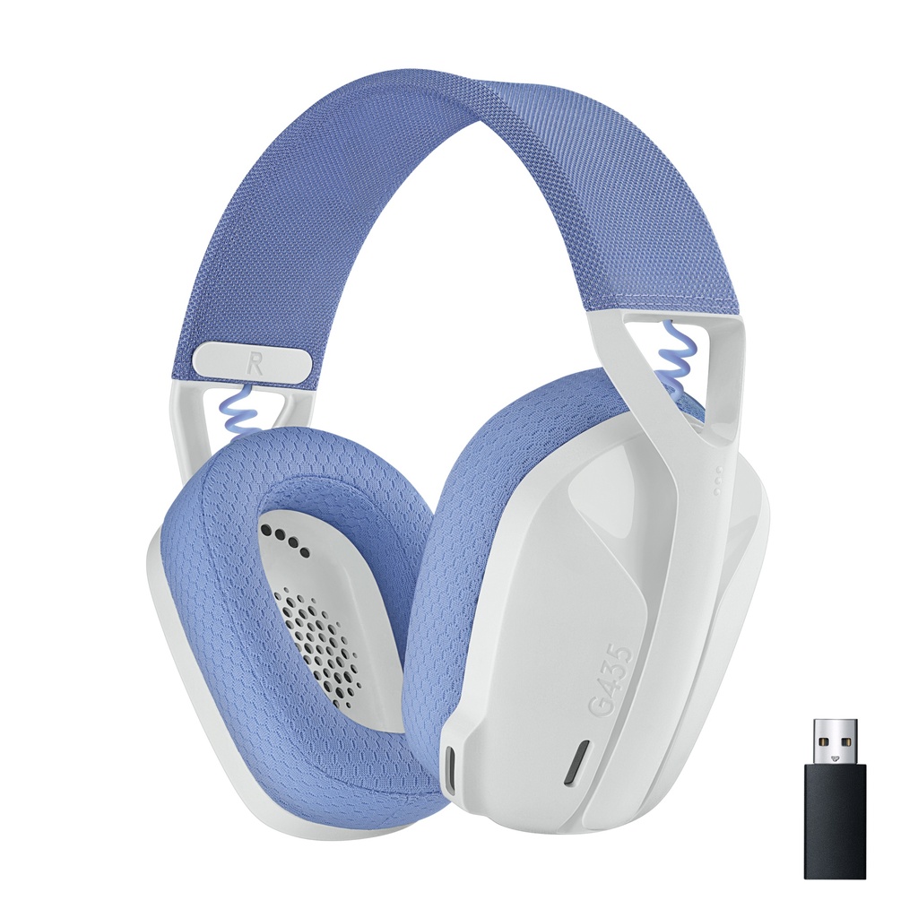 HEADSET LOGITECH G435 LIGHTSPEED INALAMBRICO BT BLANCO-LILA