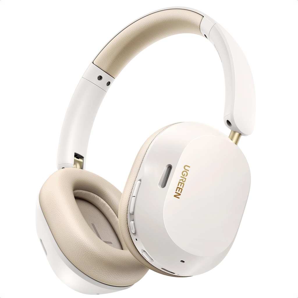 AUDIFONOS UGREEN HP203 HITUNE MAX 5C INALAMBRICOS BT CANCE/RUIDO BEIGE