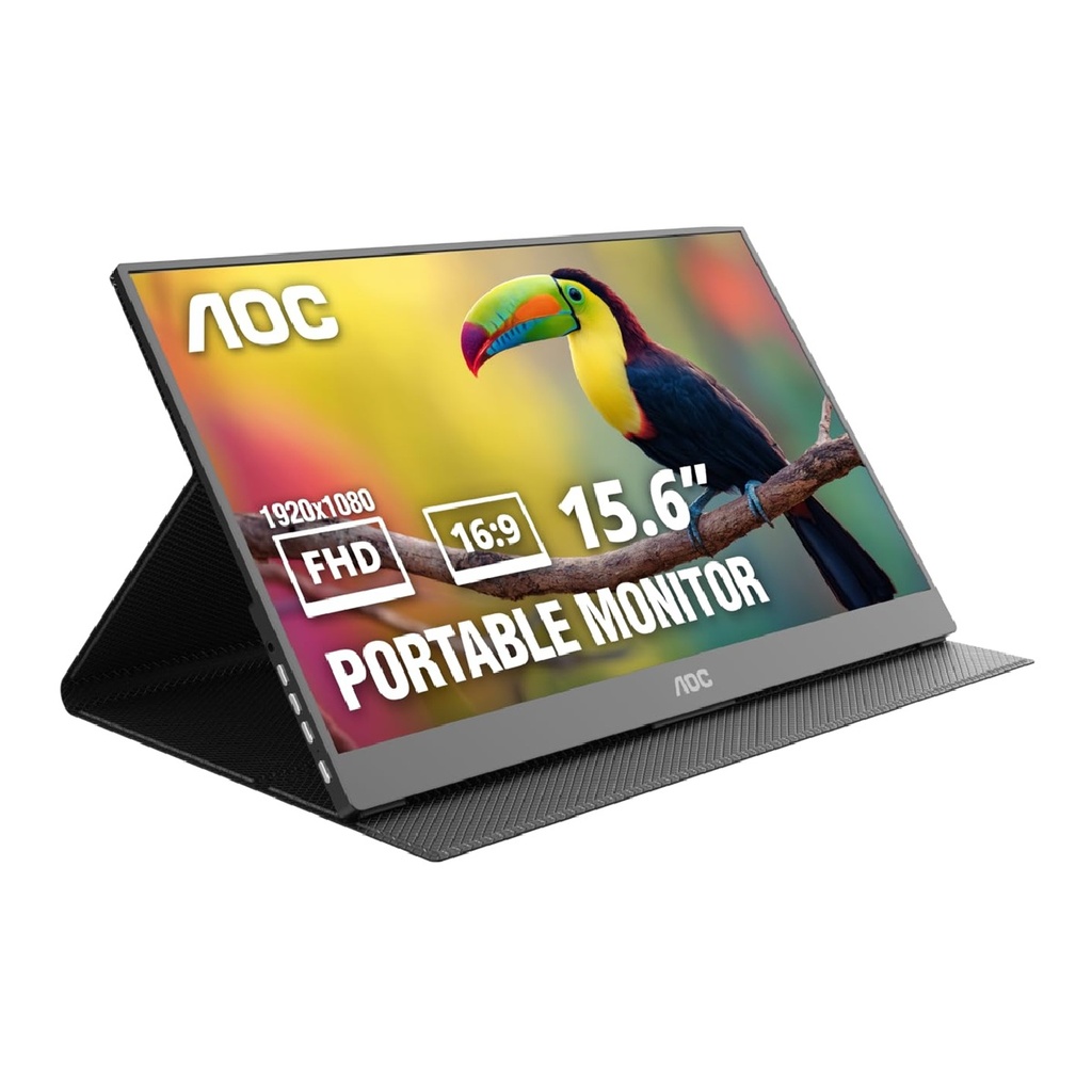 MONITOR PORTATIL AOC 16T20 15.6" 1920*1080 IPS 60HZ 1*USB-C 1*HDMI C/PARLANTE