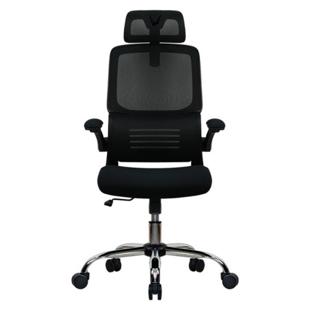 SILLA EJECUTIVA V LINE ERGOLUX 3 LITE MESH MALLA C/CABECERA-SOP LUMBAR-BRAZO NEGRA